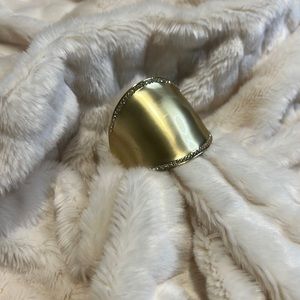 Chico’s gold bracelet trimmed in rhinestones